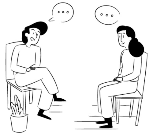 dessin d'un couple en thérapie à Angers et en visio